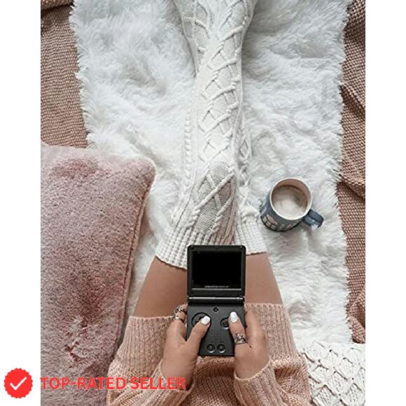 Cable Knit Thigh High Socks Warm Winter Leg Warmers Cozy Chic - Picture 5 of 8